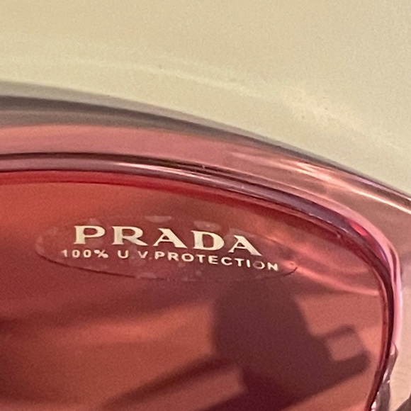 $258 Prada 56MM Rectangle Sunglasses Pink NEW main image 6